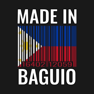 Made in Baguio Barcode Flag of the Philippines T-Shirt