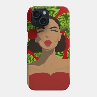 Tropical Rose Woman Phone Case