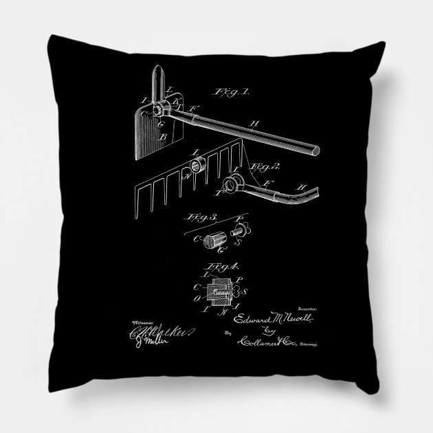 Agricultural Implement Vintage Patent Drawing Pillow by TheYoungDesigns