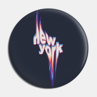 Melting Abstract new York typography Pin