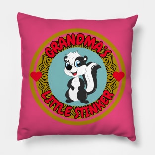 Cute baby animal skunk Grandma's little stinker love Pillow