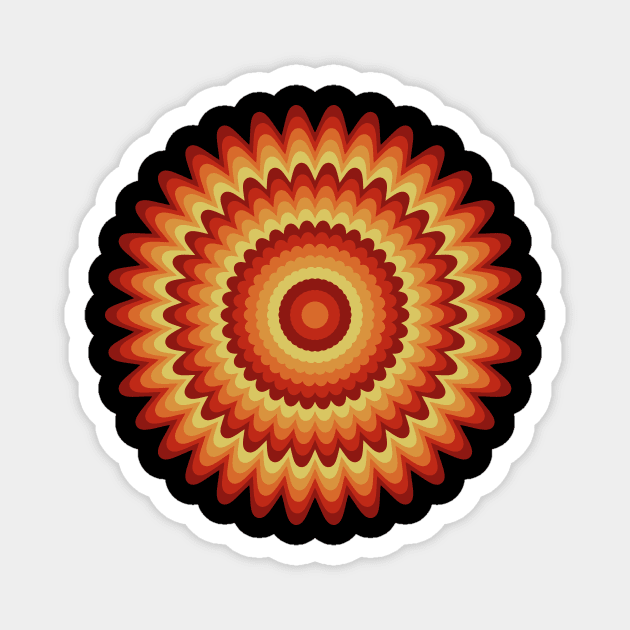 Concentric Flowers Magnet by n23tees