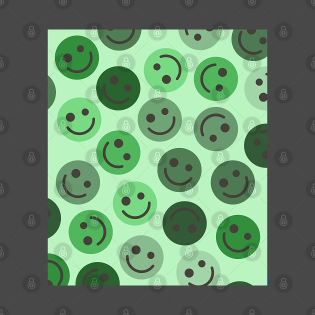 Green Happy Faces by gray-cat