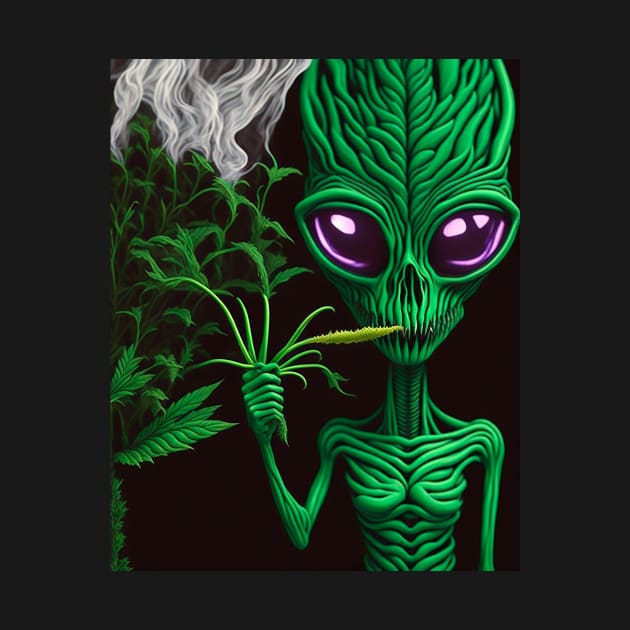 Stoner alien by Hater Panda