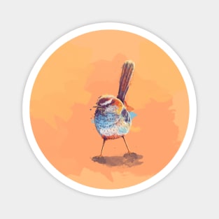 Lost in Melody - Cute Cactus Wren Magnet