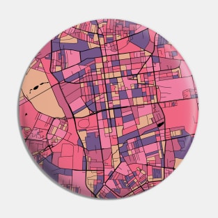 Lódz Map Pattern in Purple & Pink Pin