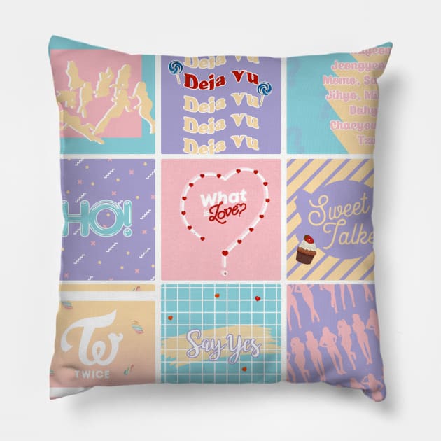 Twice "What is Love?" Pattern Pillow by lovelyday