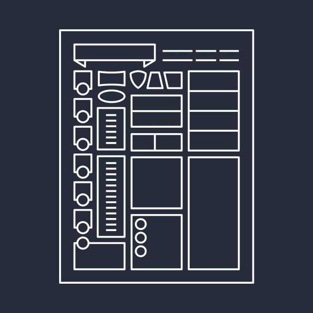 Character Sheet - Dungeons & Dragons Line Art Series by dcmjs