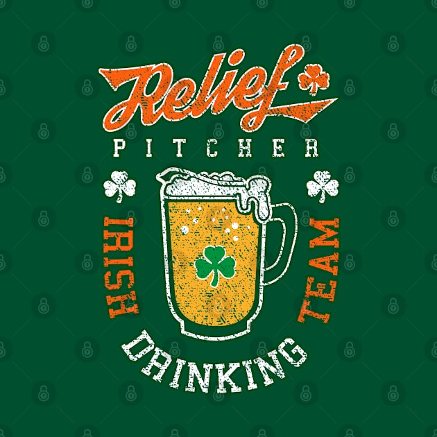 Irish Drinking Team Relief Pitcher St. Patrick's Day Beer by Grandeduc