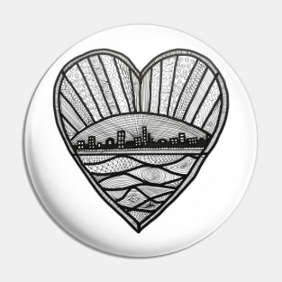 City in your heart Pin