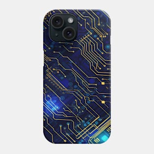 Circuit Board design illustration Phone Case