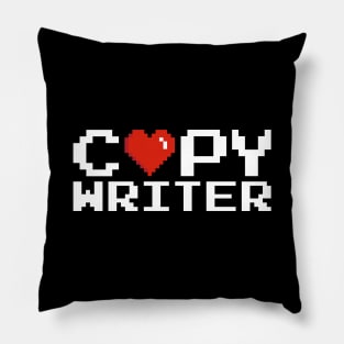 Copywriter Pixel (B&W) Pillow