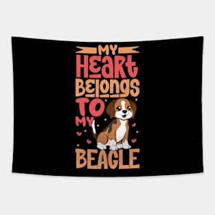 My heart belongs to my Beagle Tapestry