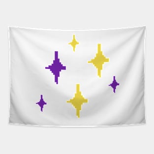 Intersex Pride Sparkles Pixel Art Tapestry