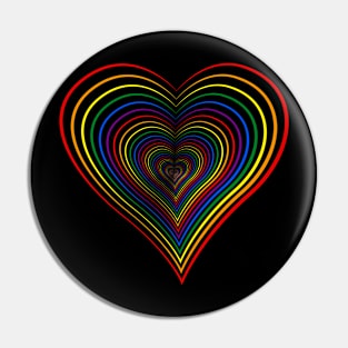 Gay Pride heart Pin