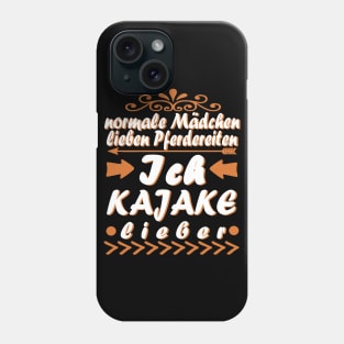 Kajak Mädchen Wildwasser Kanu Rude Paddel Phone Case