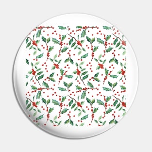 Christmas Holly Pattern Pin