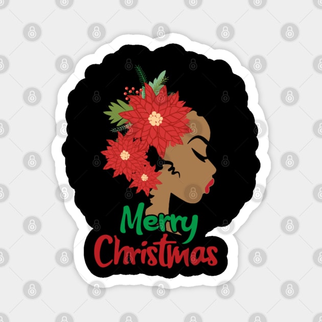 Merry Christmas, Black Woman Magnet by UrbanLifeApparel