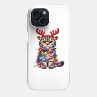 Christmas Red Nose Scottish Fold Cat Phone Case