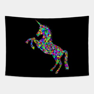 Jumping and colorful Unicorn- Tapestry