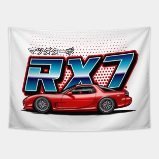 RX7 FD Retro Style (Burning Red) Tapestry