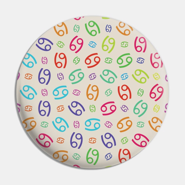 Pattern Cancer Zodiac Sign Horoscope Astrology Symbol Creme Pin by DragonXX