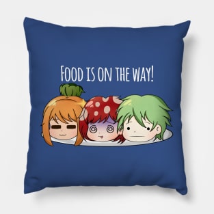 Funny Spooky Horror Kawaii Cute Chibi Heads On A Plate Pillow