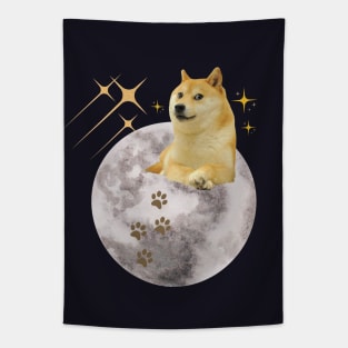 DOGE on the Moon - Dogecoin - Crypto - Cryptocurrency Tapestry