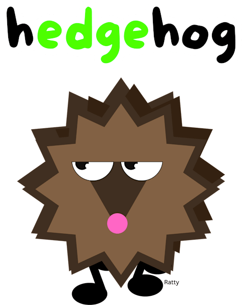 Edgy-Hedgehog Kids T-Shirt by Rattykins