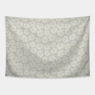 Hibiscus Flowers Gray Tapestry