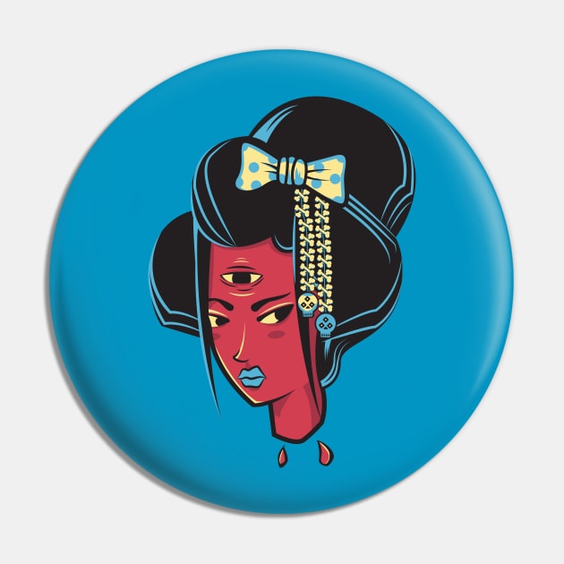 Undead Geisha Pin by Yamabushi's Kawaii Store