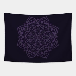 Elegant royal purple mandala - subtle tone on tone Tapestry