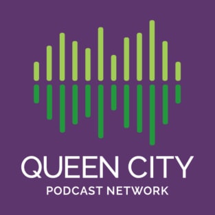 Queen City Podcast Network Vertical Logo T-Shirt