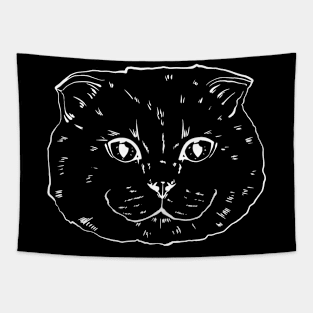 British Shorthair cat portrait Tapestry