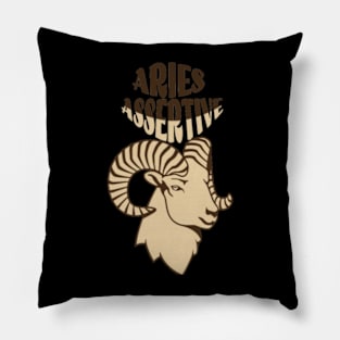 aries assertive Pillow