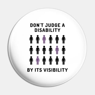 Disability Visability Black Text Pin