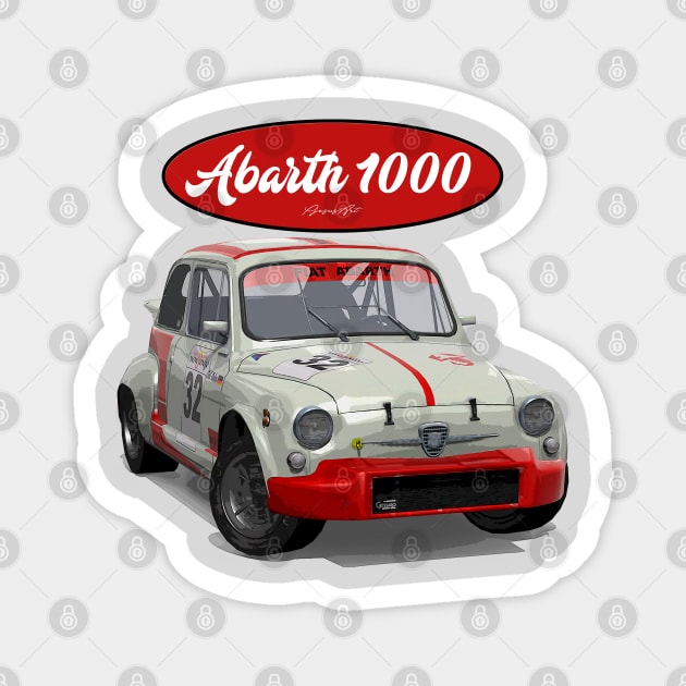 ABARTH 1000 32 Magnet by PjesusArt