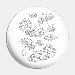 Noncolored Fairytale Weather Forecast Print Pin