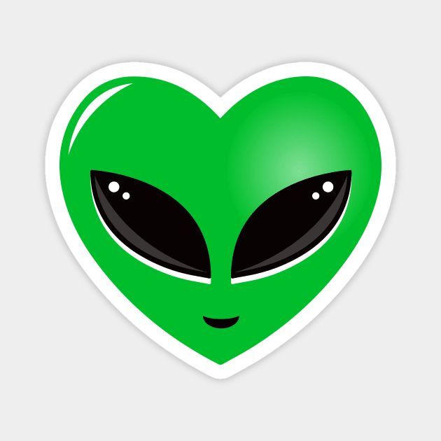 Alien Heart Magnet by roswellboutique