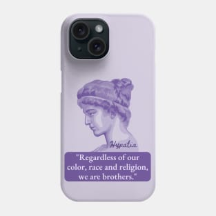 Hypatia of Alexandria Portrait and Quote Phone Case