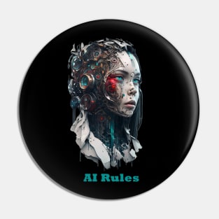 AI Rules - For artificial intelligence Lovers Pin