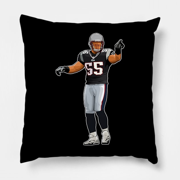 Junior Seau #55 Reaction Pillow by GuardWall17