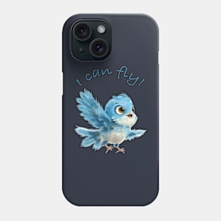 I can fly! Blue bird Phone Case