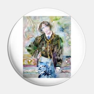 OSCAR WILDE watercolor portrait .21 Pin