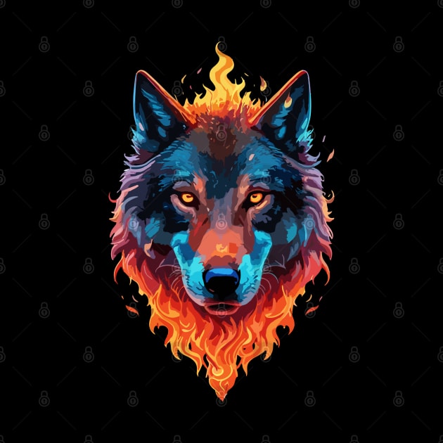 fire and wolf by NerdsbyLeo