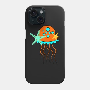 Cute jellyfish and sea stars Phone Case