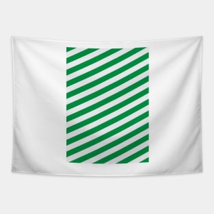 Celtic Green and White Angled Hoops Tapestry