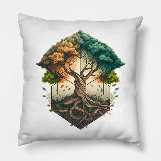 Mother Tree - Designs for a Green Future Pillow by Greenbubble