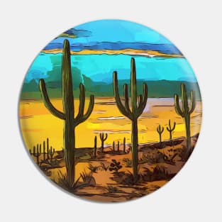 Saguaro from the Saguaro National Park in Arizona Pin