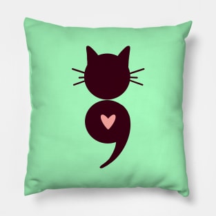 Cat Semicolon Pillow